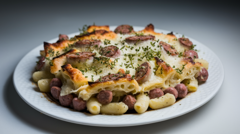 Polish Sausage and Gnocchi Alfredo Bake: A Deliciously Creamy Comfort Dish