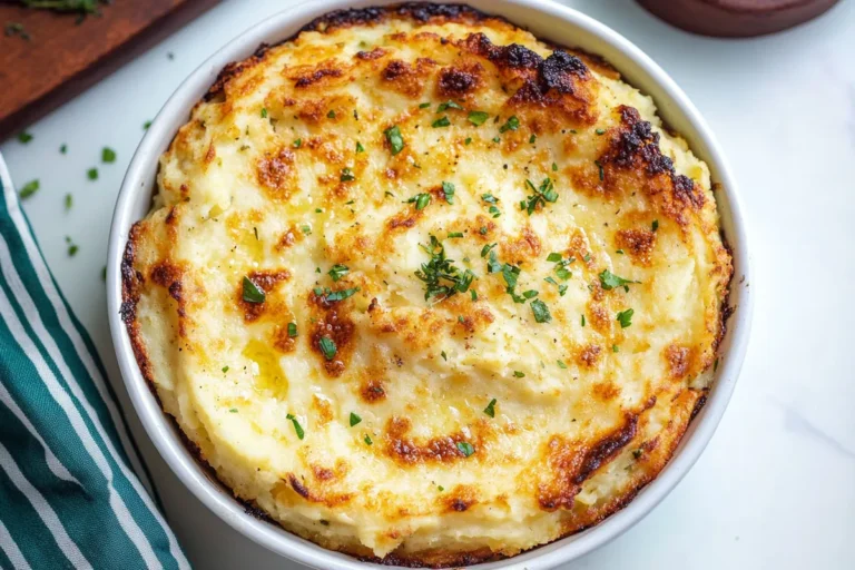Cheesy Garlic Mashed Potatoes Close-Up