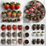 Step-by-step Dubai chocolate covered strawberries recipe visual